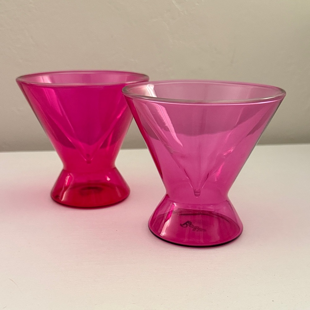 Pink BARBIE x Dragon cocktail glasses martini stemless cosmopolitan